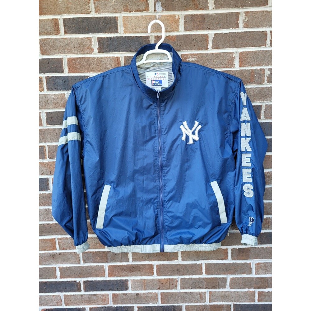 Vintage 90s Pro Player New York Yankees Windbreaker Jacket Men's Size L Baseball